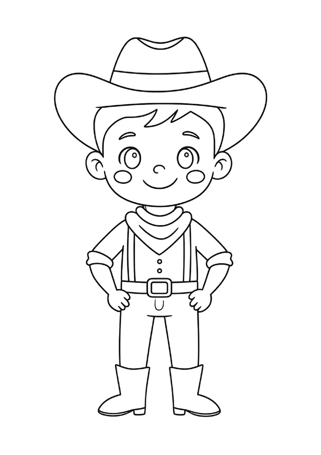 desenho de caipira menino para colorir e imprimir para imprimir e colorir - imagem 4